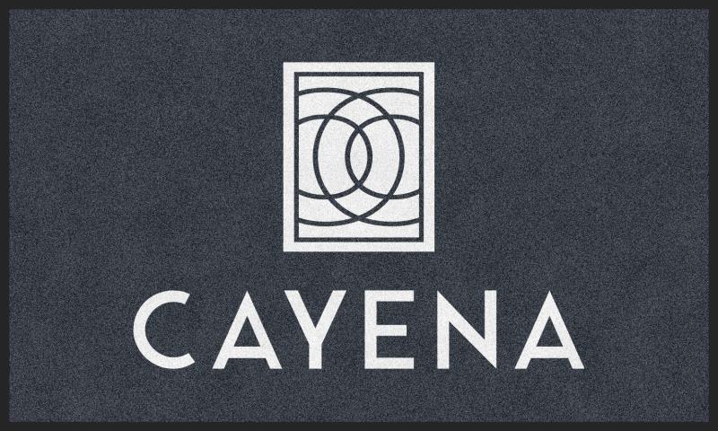 Cayena Logo 3 X 5 Rubber Backed Carpeted HD - The Personalized Doormats Company