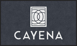 Cayena Logo 3 X 5 Rubber Backed Carpeted HD - The Personalized Doormats Company
