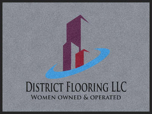 District Flooring 3 X 4 Rubber Backed Carpeted HD - The Personalized Doormats Company