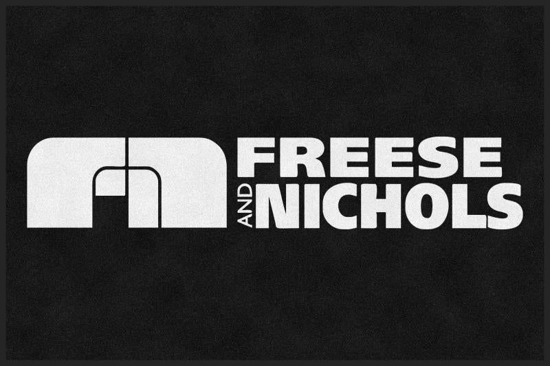 Freese and Nichols - Black 4 X 6 Rubber Backed Carpeted HD - The Personalized Doormats Company