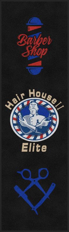 Hair House ll Elite 3 X 10 Rubber Backed Carpeted HD - The Personalized Doormats Company