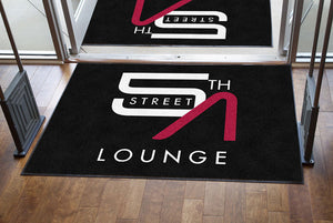 5th street lounge 4 X 6 Rubber Backed Carpeted HD - The Personalized Doormats Company