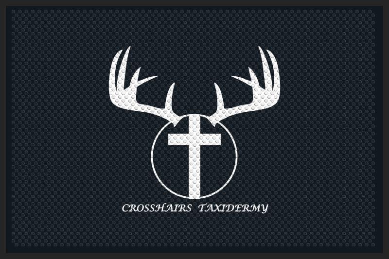 Crosshairs Taxidermy 4 X 6 Rubber Scraper - The Personalized Doormats Company