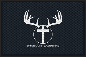 Crosshairs Taxidermy 4 X 6 Rubber Scraper - The Personalized Doormats Company