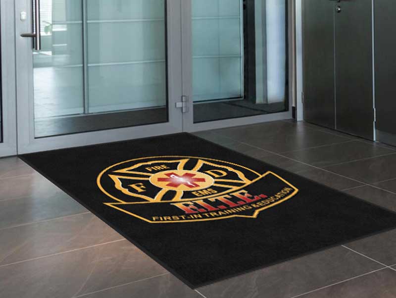 First-In Training and Education § 4 X 6 Rubber Backed Carpeted HD - The Personalized Doormats Company