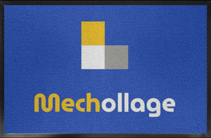 Mechollage Pat Blue & Bright Gold
