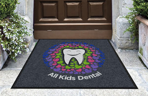 All Kids Dental 3 X 3 Rubber Backed Carpeted HD - The Personalized Doormats Company