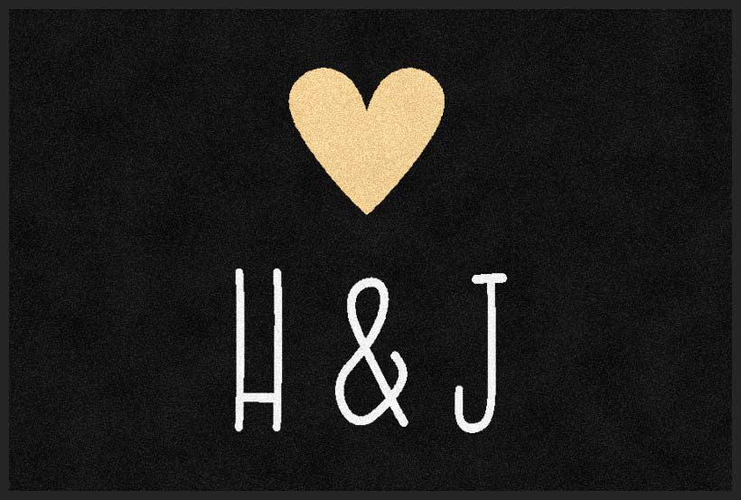 Hannah & Justin 2 X 3 Rubber Backed Carpeted HD - The Personalized Doormats Company