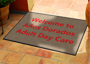 AOS DORADOS ADULT DAY CARE 2 X 3 Rubber Backed Carpeted - The Personalized Doormats Company