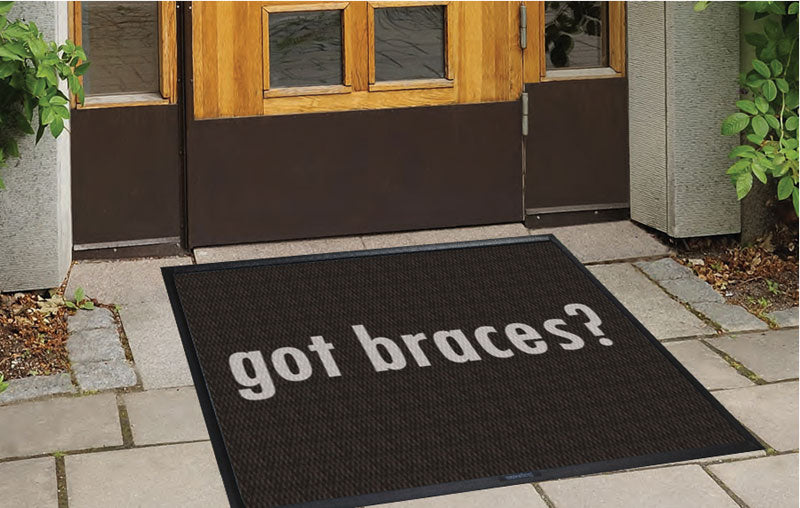 got braces? 2.5 X 2.92 Luxury Berber Inlay - The Personalized Doormats Company