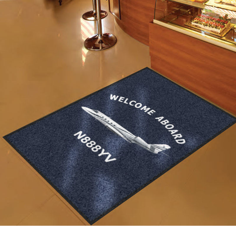 Aeroservicios E&E C.A N888YV 3 X 5 Rubber Backed Carpeted HD - The Personalized Doormats Company