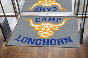camp longhorn 4 X 6 Rubber Backed Carpeted HD - The Personalized Doormats Company