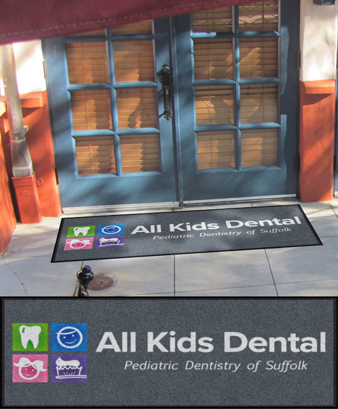 All Kids Dental 2 X 5 Rubber Backed Carpeted HD - The Personalized Doormats Company