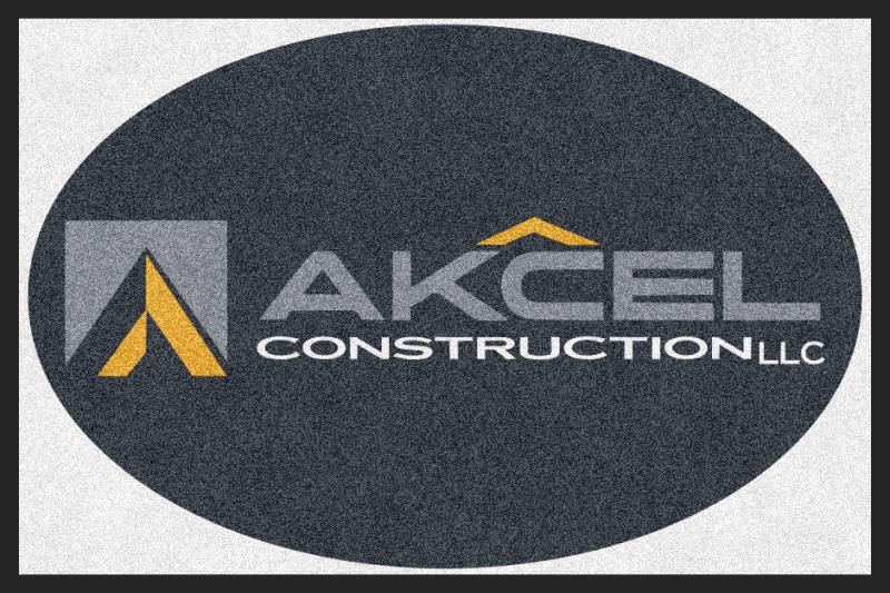 Akcel Construction 2 X 3 Rubber Backed Carpeted Round - The Personalized Doormats Company