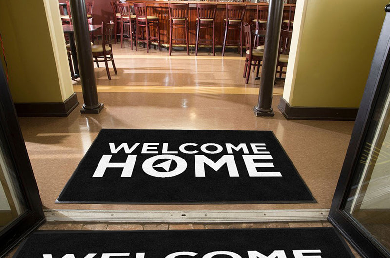 HP Church Welcome Home Mat 4 x 6 Rubber Backed Carpeted HD - The Personalized Doormats Company