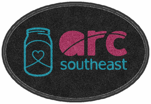 ARC-SE 2 X 3 Rubber Backed Carpeted HD Round - The Personalized Doormats Company