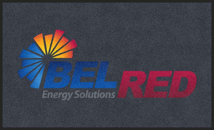 Bel Red Energy Solutions 3 X 5 Rubber Backed Carpeted HD - The Personalized Doormats Company