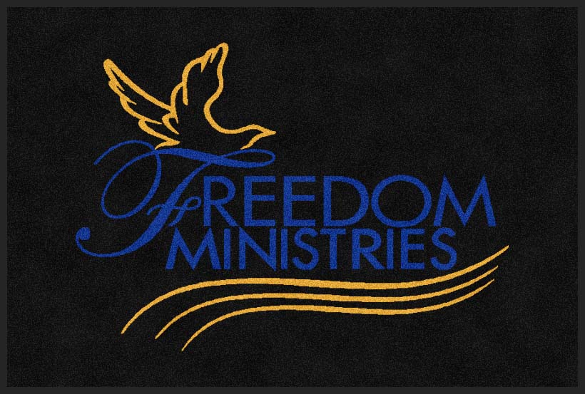 Freedom Ministries 2 X 3 Rubber Backed Carpeted HD - The Personalized Doormats Company