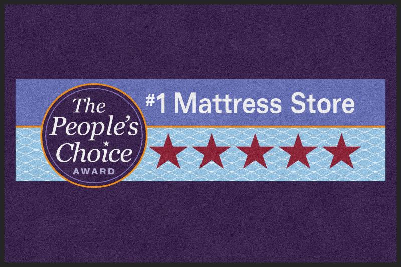 #1 Mattress Store mat 4 X 6 Rubber Backed Carpeted HD - The Personalized Doormats Company