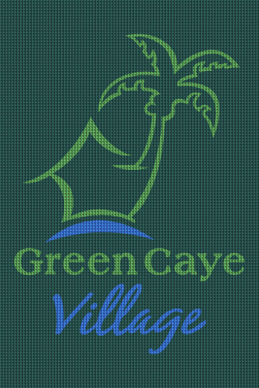 Green Caye Village 4 x 6 Waterhog Inlay - The Personalized Doormats Company