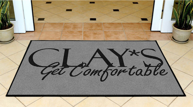 Clays 3 X 5 Rubber Backed Carpeted - The Personalized Doormats Company