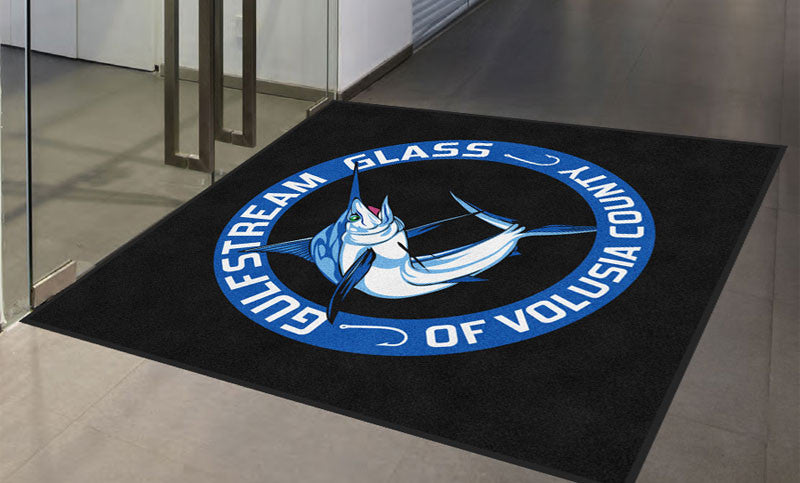 GulfStream Glass 6 X 6 Rubber Backed Carpeted HD - The Personalized Doormats Company