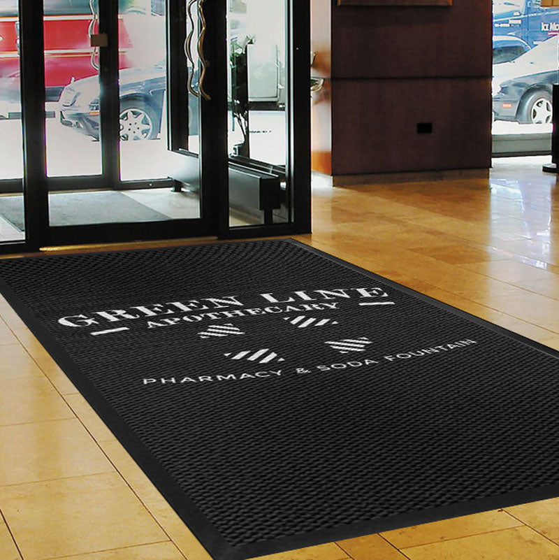 Green Line 5 X 10 Luxury Berber Inlay - The Personalized Doormats Company