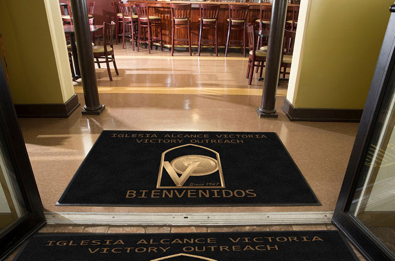 IGLESIA ALCANCE VICTORIA 4 X 5 Rubber Backed Carpeted HD - The Personalized Doormats Company