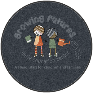 Growing Futures Rug § 6 X 6 Rubber Backed Carpeted HD Round - The Personalized Doormats Company