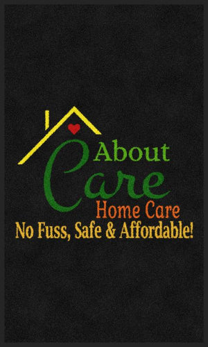 About Care 1 3 X 5 Rubber Backed Carpeted - The Personalized Doormats Company