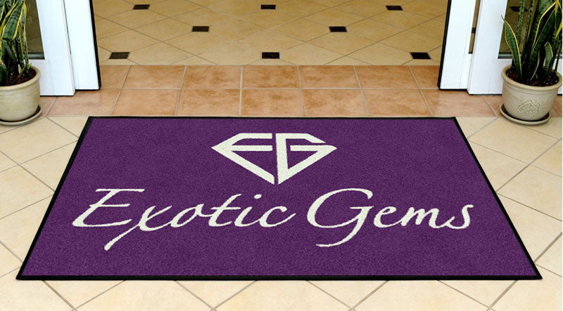 Exotic Gems 3 X 5 Rubber Backed Carpeted - The Personalized Doormats Company