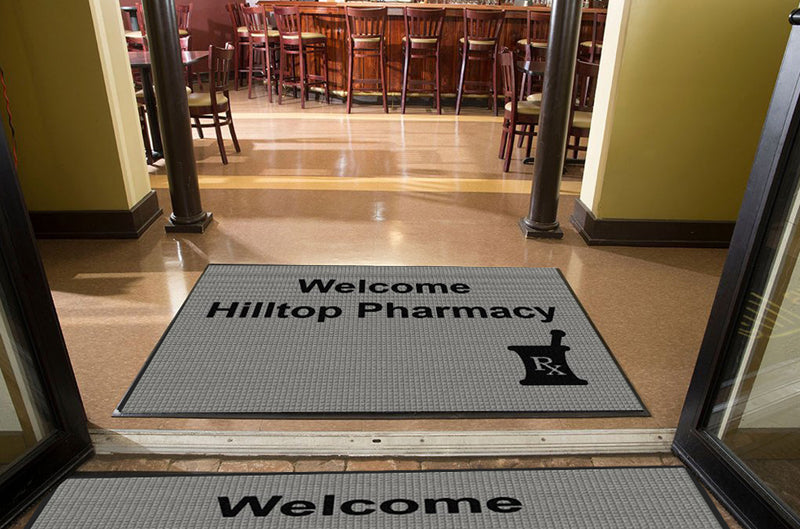Hilltop Pharmacy 4 X 6 Waterhog Impressions - The Personalized Doormats Company