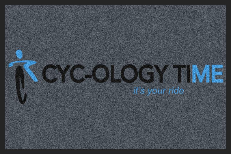 CYC-OLOGY TIME 2 X 3 Rubber Backed Carpeted HD - The Personalized Doormats Company