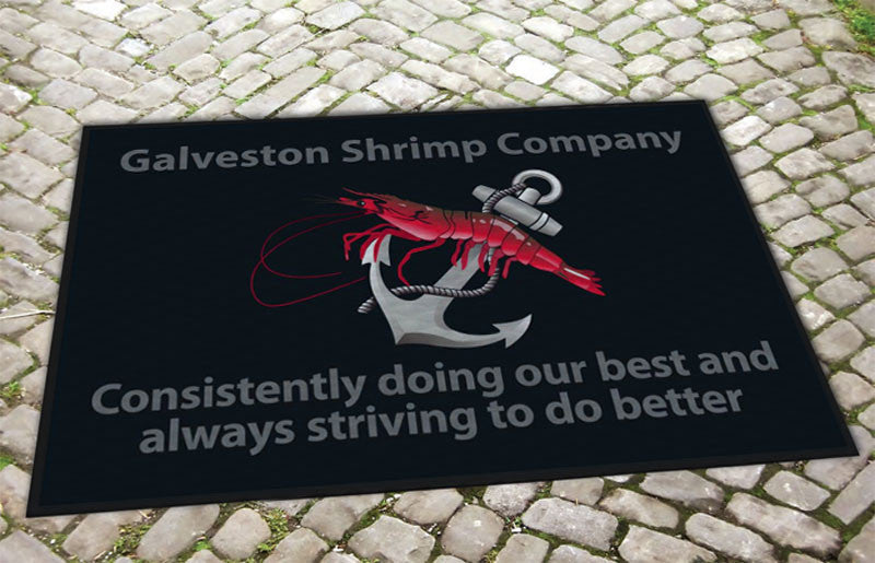 Galveston Shrimp Company 2 x 3 Floor Impression - The Personalized Doormats Company