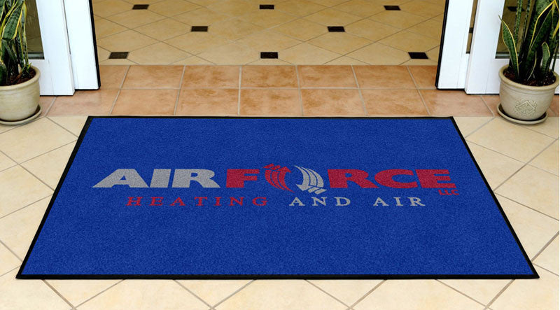 AirForce Heating and Air 3 X 5 Rubber Backed Carpeted HD - The Personalized Doormats Company