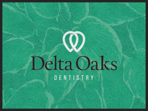 Delta Oaks Dentistry 3 X 4 Rubber Backed Carpeted HD - The Personalized Doormats Company
