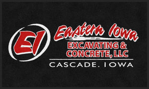 Eastern Iowa Excavating & Concrete, LLC 3 X 5 Rubber Backed Carpeted - The Personalized Doormats Company