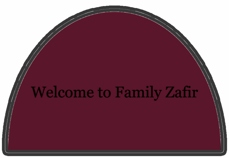 faigy 4 X 6 Rubber Backed Carpeted HD Half Round - The Personalized Doormats Company