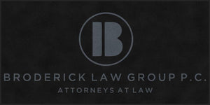 Broderick Law Group, P.C. 6 X 12 Rubber Backed Carpeted HD - The Personalized Doormats Company