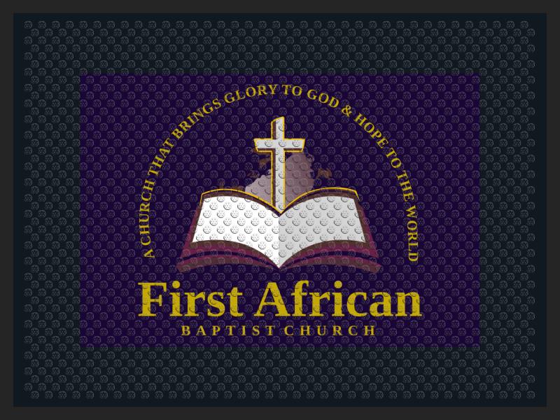 First African Missionary Baptist Church 3 X 4 Rubber Scraper - The Personalized Doormats Company