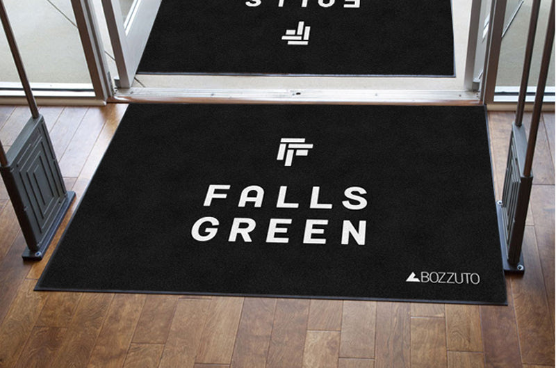 Falls Green § 4 X 6 Rubber Backed Carpeted HD - The Personalized Doormats Company