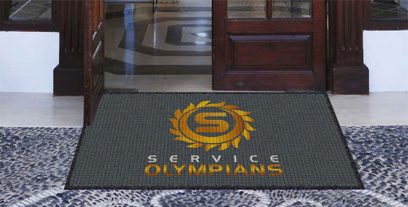3x5 Service of Olympians 3 X 5 Waterhog Impressions - The Personalized Doormats Company