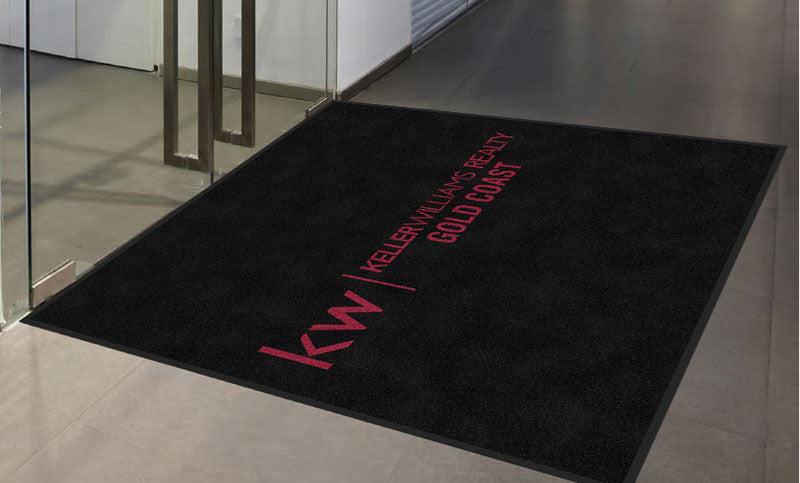 Keller Williams Realty Gold Coast 4.5 X 4.5 Rubber Backed Carpeted HD - The Personalized Doormats Company