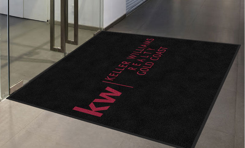 Keller Williams 4.5 X 4.5 Rubber Backed Carpeted HD - The Personalized Doormats Company
