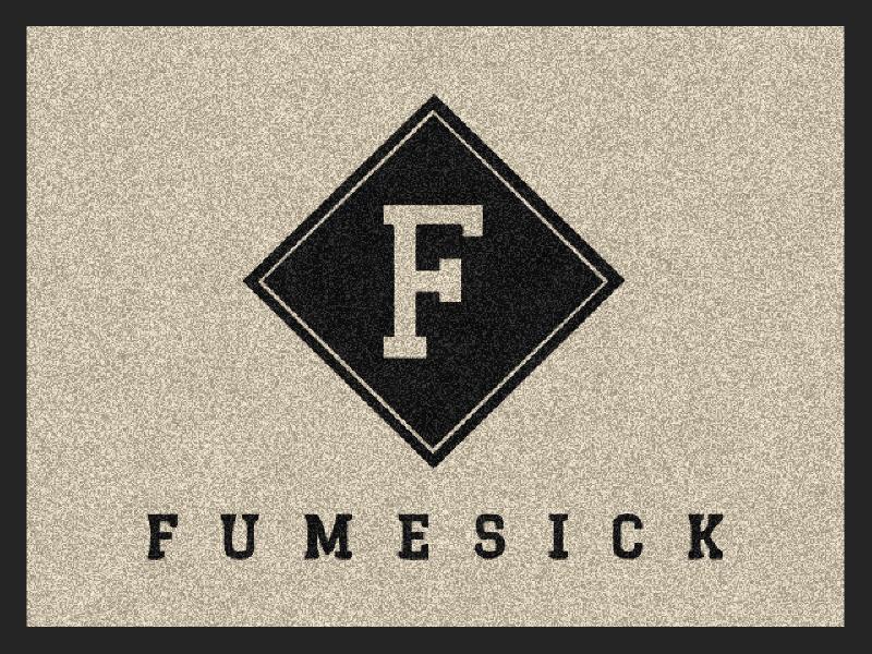 FUMESICK 1.5 X 2 Rubber Backed Carpeted HD - The Personalized Doormats Company