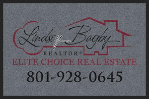 Bagby Real Estate 2 X 3 Rubber Backed Carpeted HD - The Personalized Doormats Company