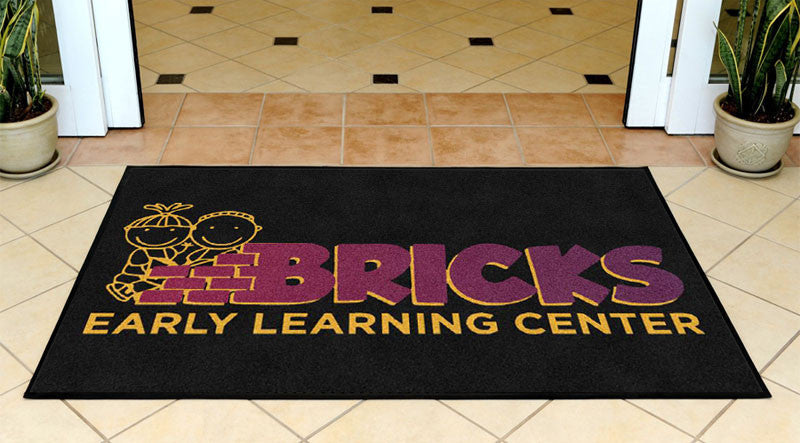 Bricks 3 X 5 Rubber Backed Carpeted HD - The Personalized Doormats Company