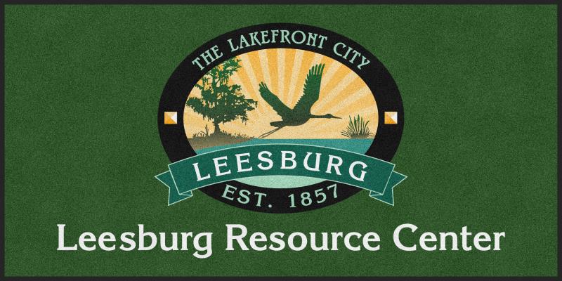 city of leesburg 4 X 8 Rubber Backed Carpeted HD - The Personalized Doormats Company