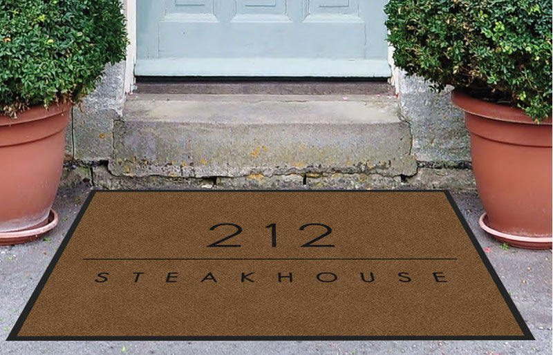 212 Steakhouse 3 X 4 Rubber Backed Carpeted HD - The Personalized Doormats Company