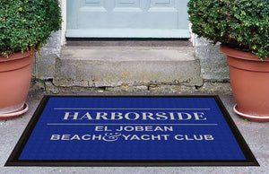 Harborside Logo Mat 3 x 4 Luxury Berber Inlay - The Personalized Doormats Company